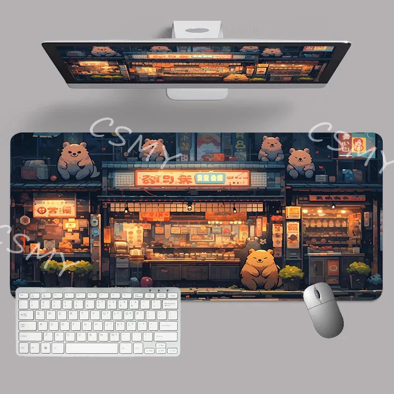 ftvae Computer Mouse Pad Gamer Japan Aesthetics Desk Mat Office Accessories Pc Cabinet Mousepad Keyboard Gaming Mats Xxl Large M