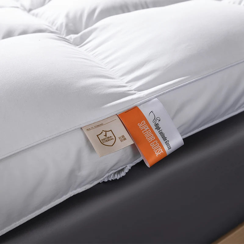 Premium Goose Down Mattress Topper For Plush Sleep Comfort