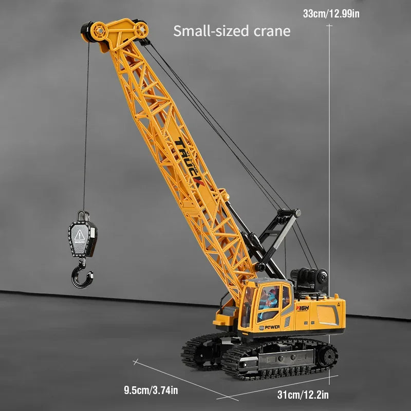 RC Crane Tractor 2.4G 15/13/11/9CH Children Electric Alloy Arm Remote Control Truck Engineering Vehicle Electric Spray Xmas Gift