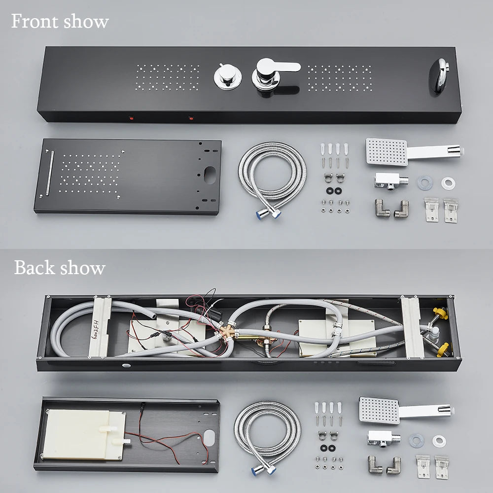 LED Shower Panel Spa Massage Jet Rain Shower System