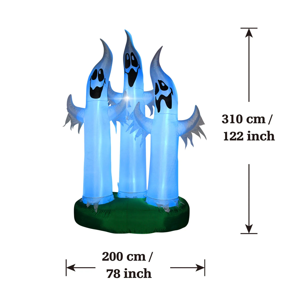 Halloween Inflatable Ghost Pumpkin Black Cat Spider Decoration with LED Lights for Home Yard Lawn Indoor and Outdoor Decoration