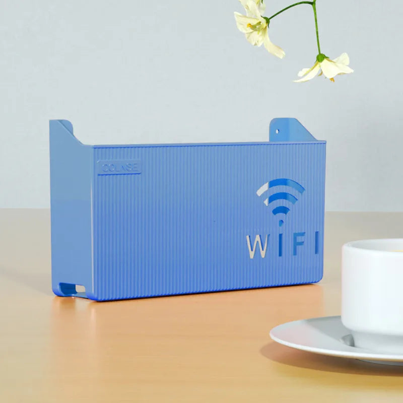 1PC Wall Hanging Wireless Wifi Router Shelf Storage Box ABS Plastic Organizer Box Cable Power Bracket Organizer Box Home Decor