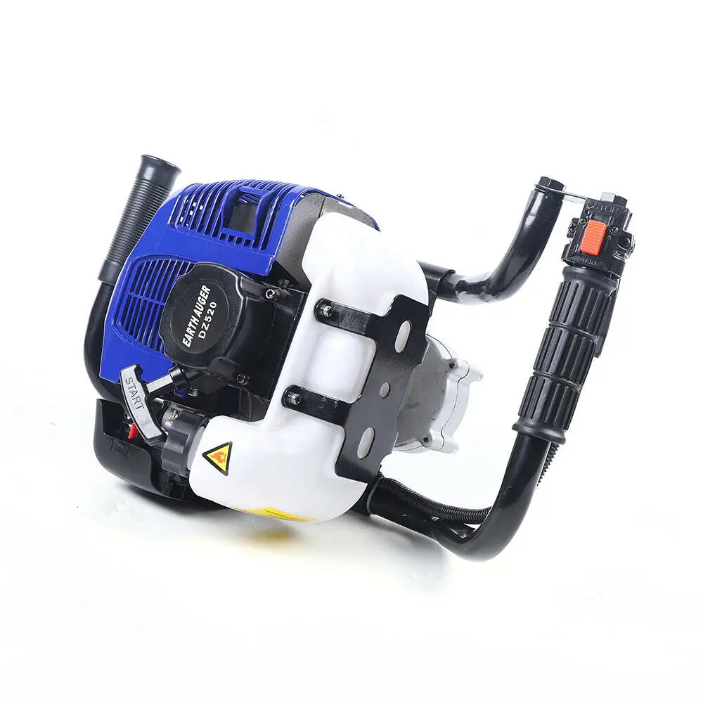 52CC 2-Stroke Gas Powered Post Hole Digger with 4/8" Earth Auger Bit and 12" Rod Air-cooled Single-cylinder