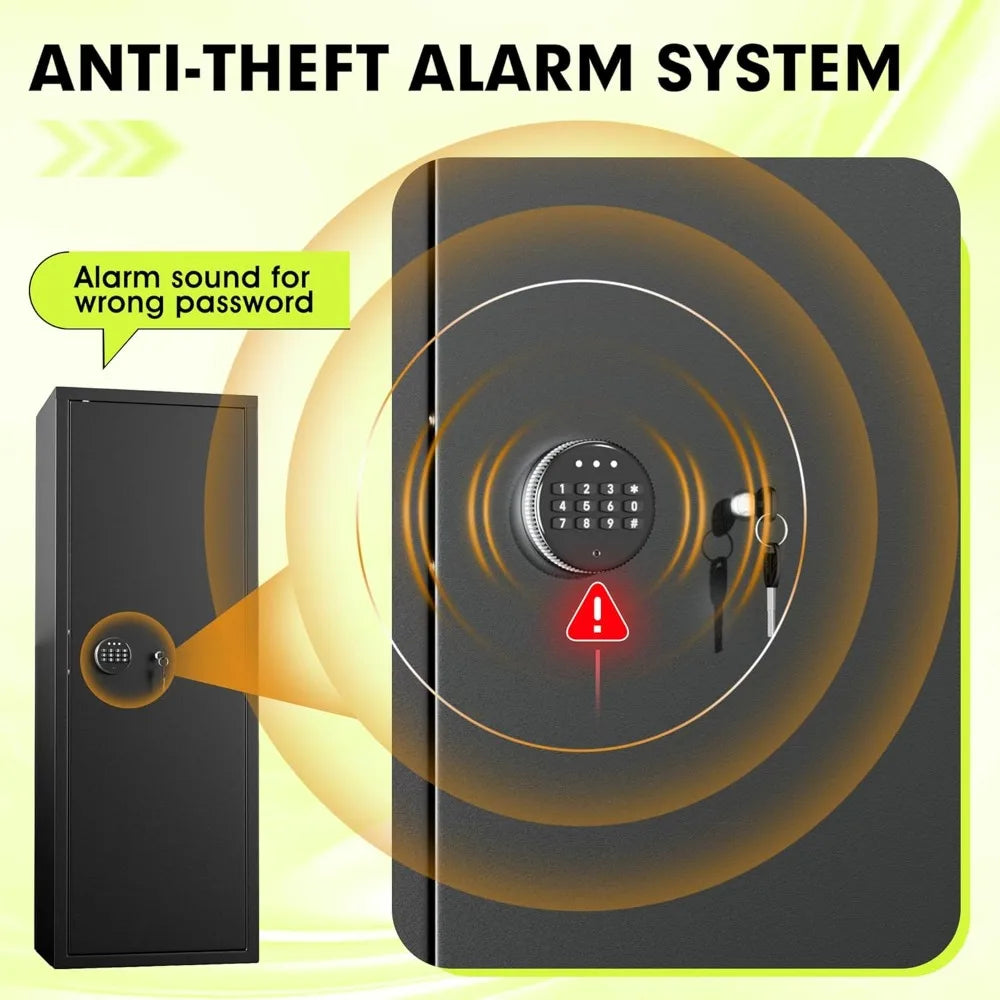 14-16 Gun Safe for Rifles and Pistols,Quick Access Rifle Gun Safe with Keyboard Lock, Gun Cabinets for Rifles and Shotguns with