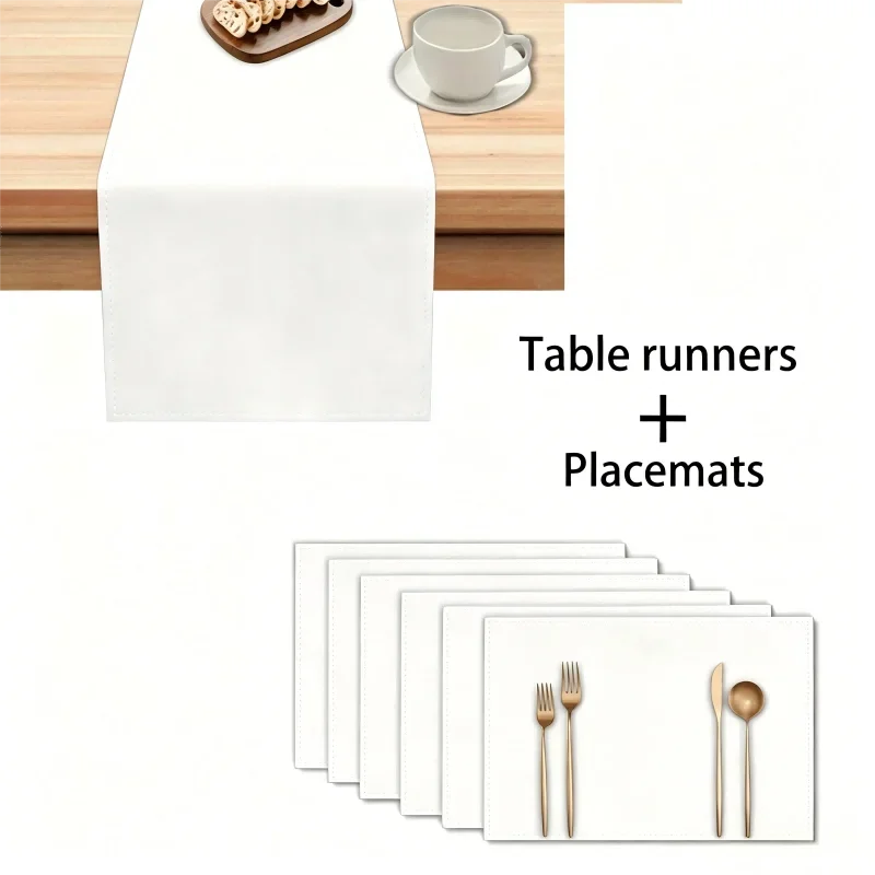 Light Luxury Geometric Table Runner Placemats Set Waterproof