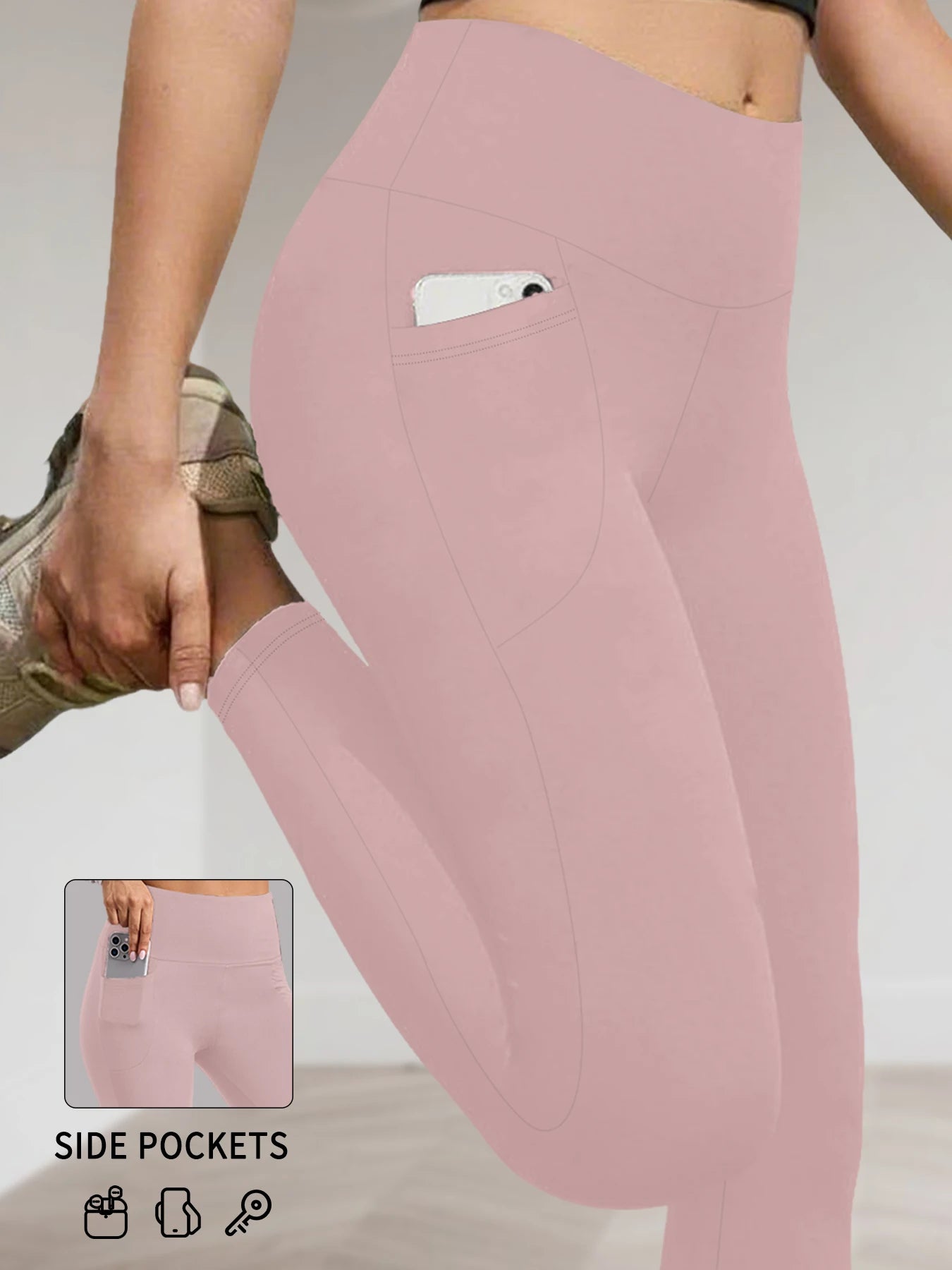 Women's Super Soft Leggings with Pockets, High Waisted Tummy Control for Yoga Workout and Casual Lounge Wear Comfort