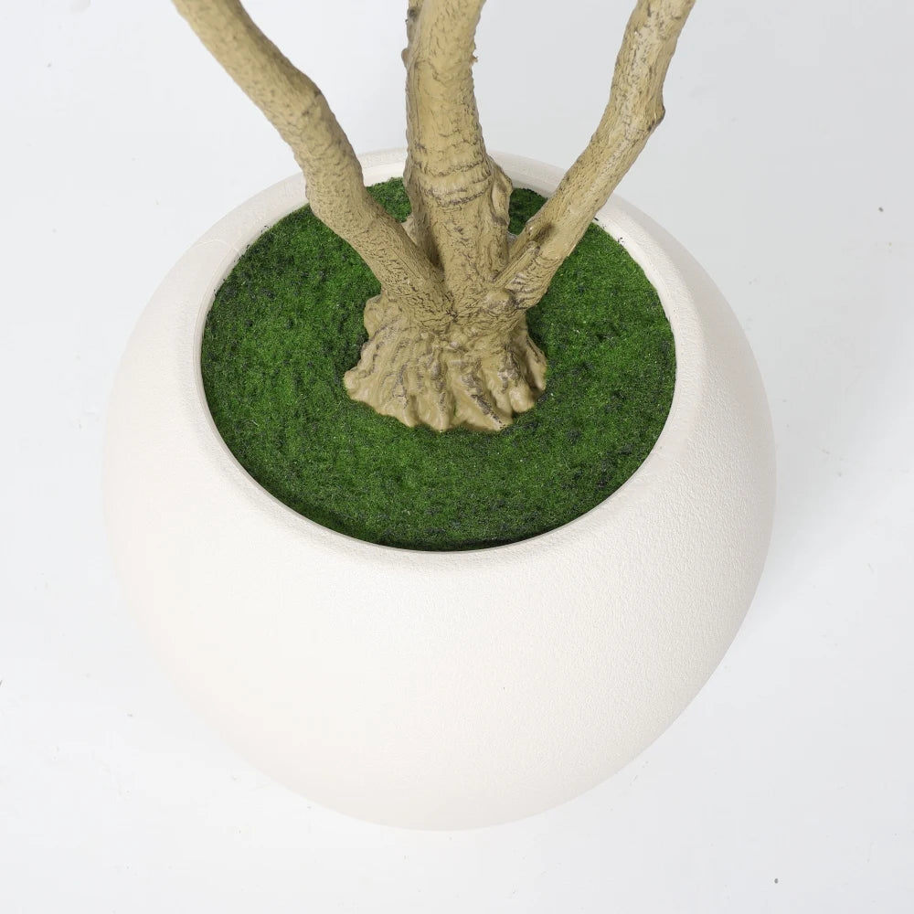 8FT Artificial Olive Tree With Big Decorative White Planter, Tall Indoor & Covered Outdoor Decorative Tree, 1pc/set