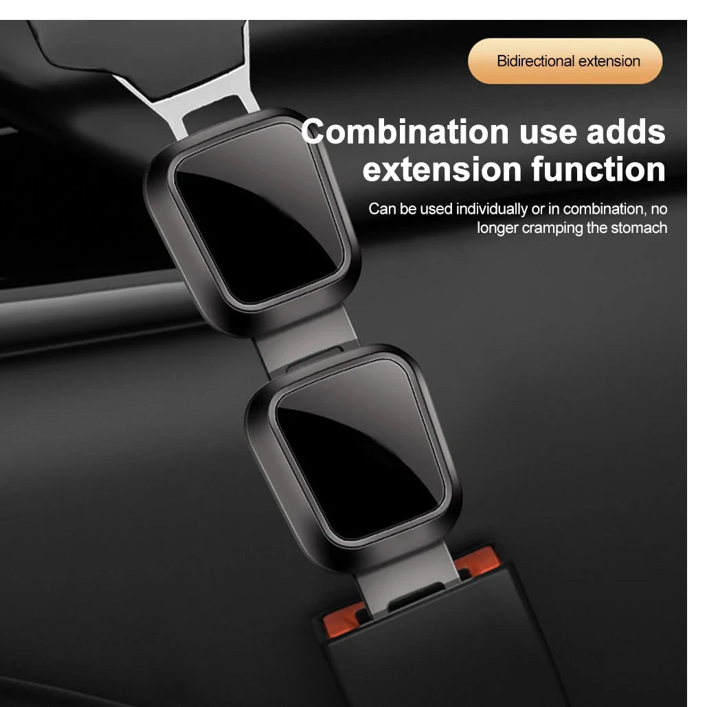 2 PCS Car Seat Belt Clip Extender Safety Seatbelt Lock Buckle Plug Just plug and play Insert Socket Extender Safety Buckle