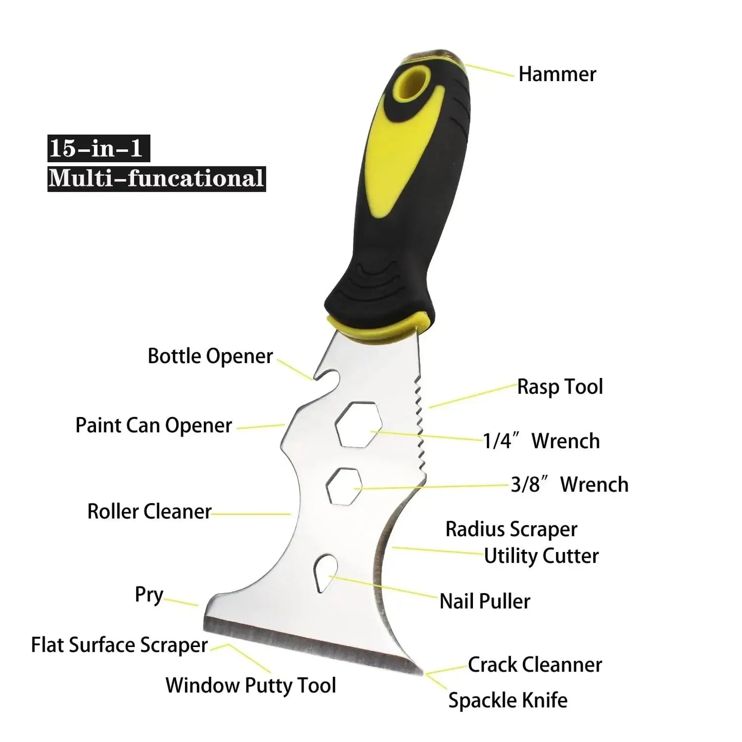 Multi Use Putty Knife Paint Scraper Stainless Steel Tool