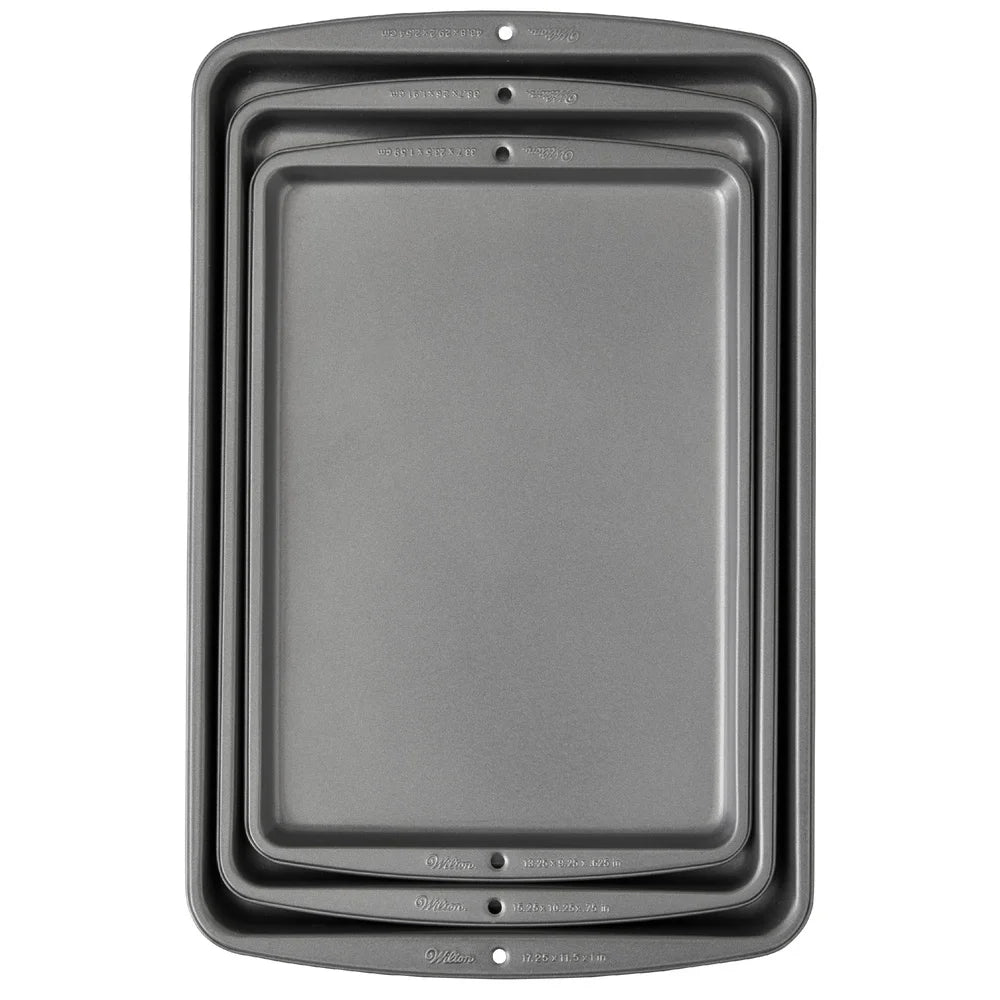 Nonstick Cookie Sheet Pan Bakeware Set Carbon Steel Durable