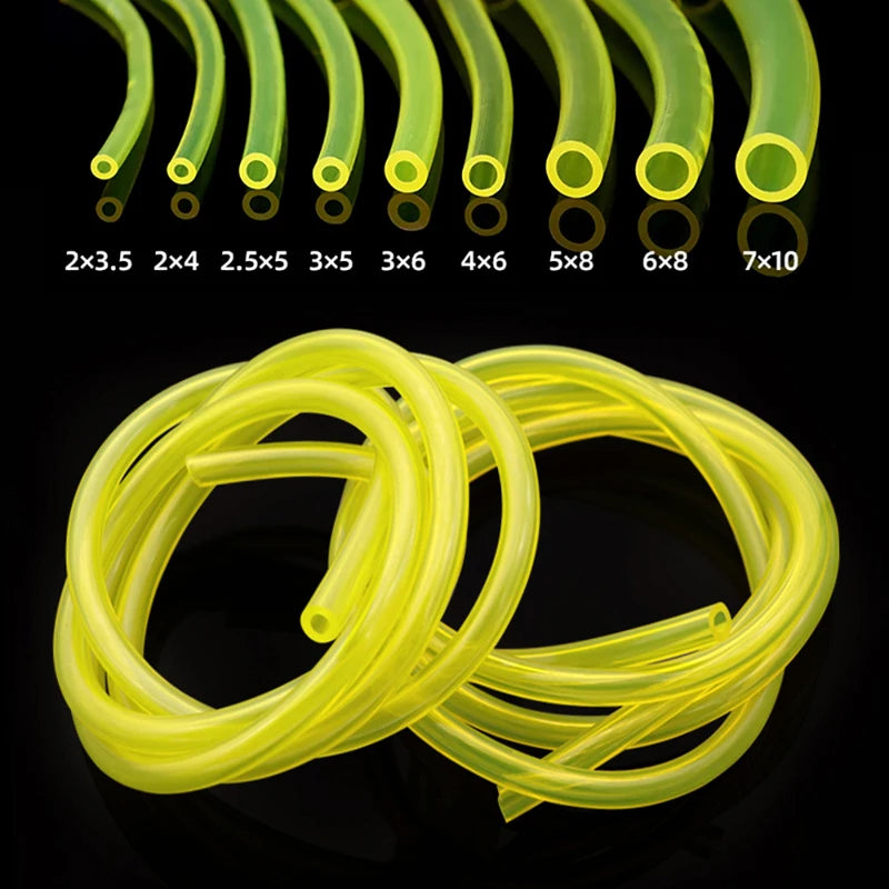 Fuel Gasoline Hose Yellow Polyurethane Petrol Pipe for Motorcycle Car Oil Resistant Flexible Tube Dia 2mm 3mm 4mm 5mm 6mm 7mm