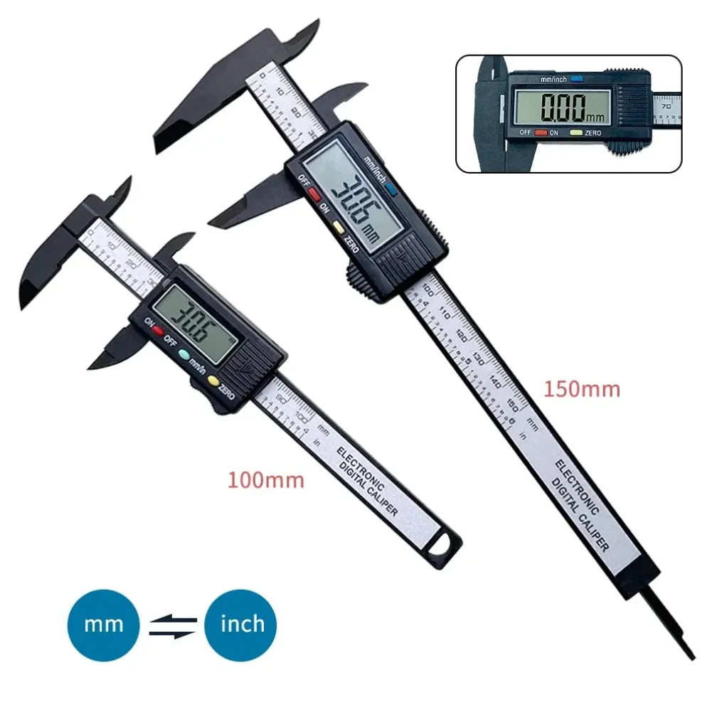 Digital Caliper Gauge With Carbon Fiber Construction