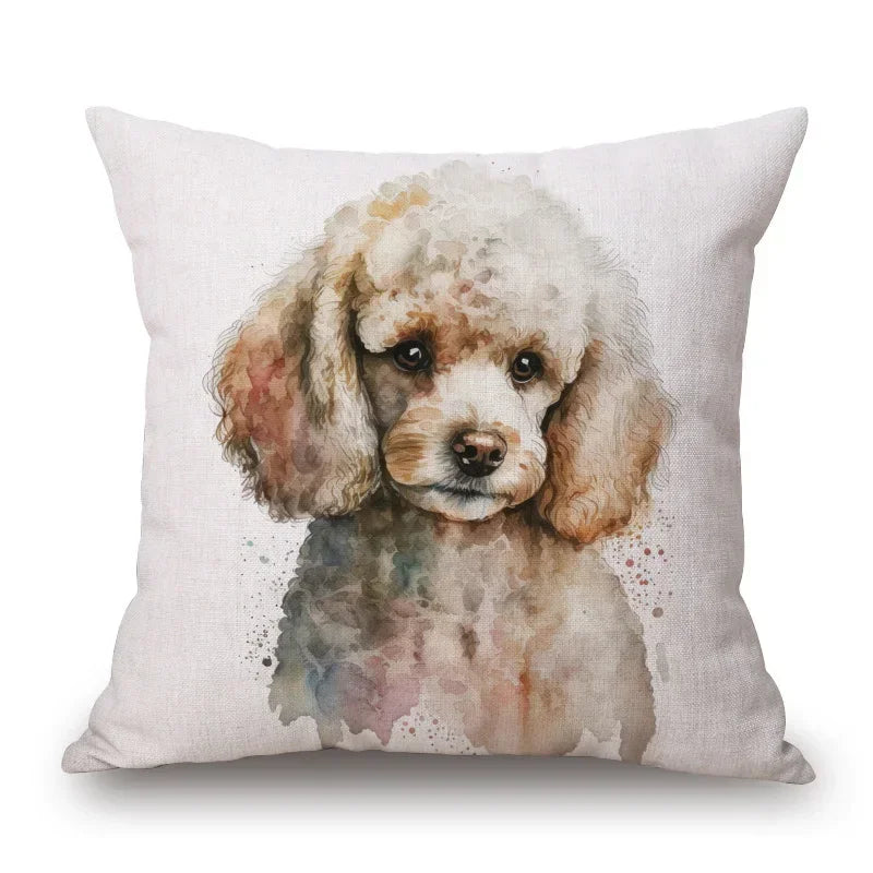 Dog Breed Collage Poster Art Cushion Cover Pillow Case