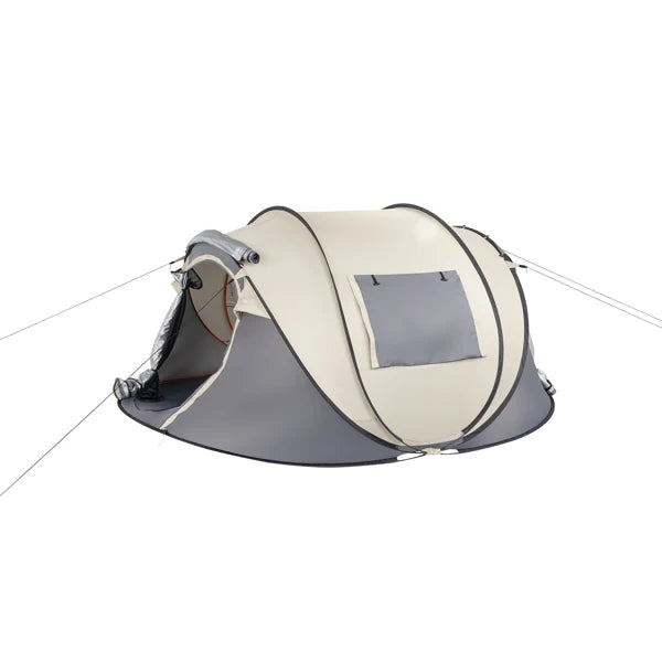 4-Person No-Install Pop Up Tent, Universal for Camping & Fishing