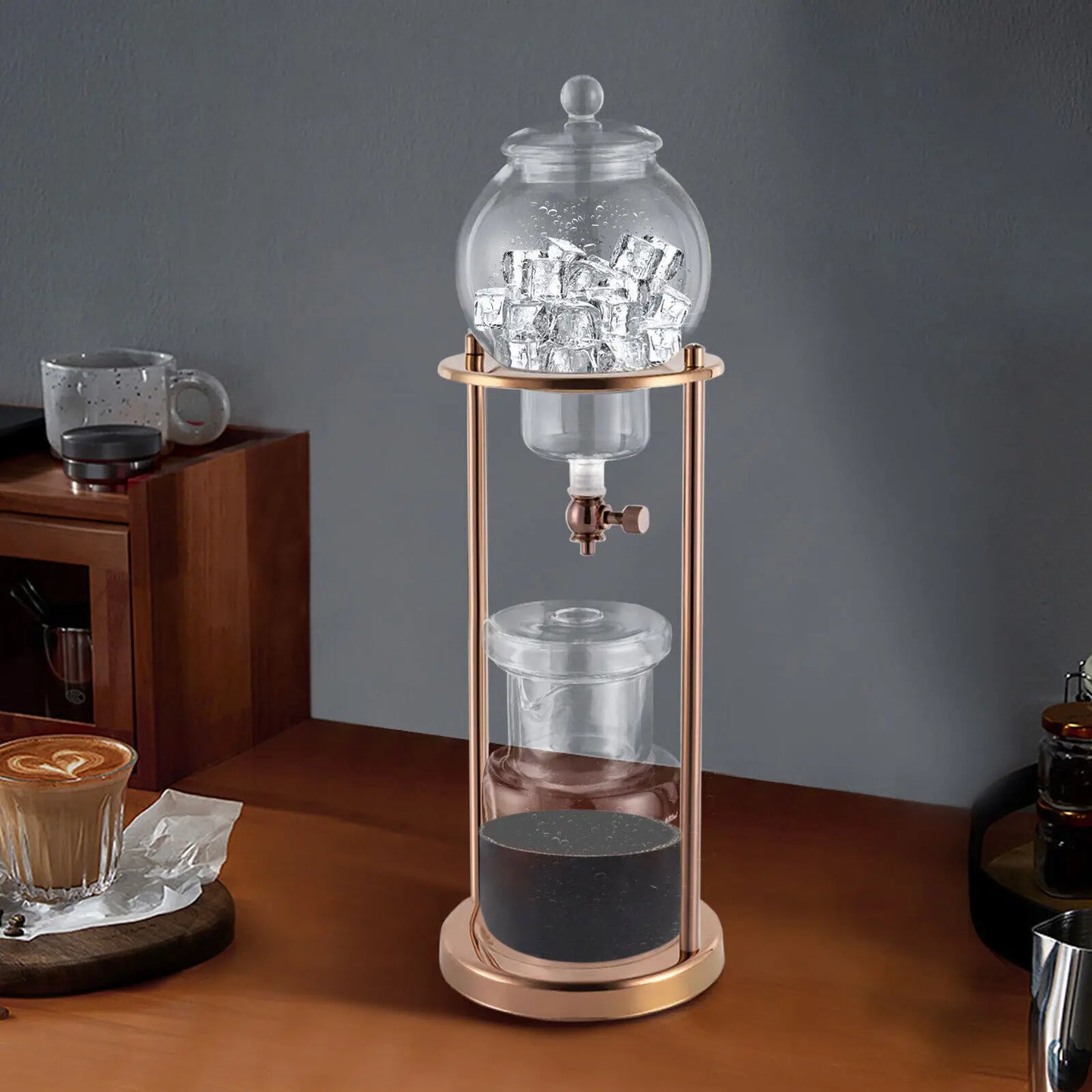 Cold Brew Coffee Maker With Adjustable Valve Glass Carafe