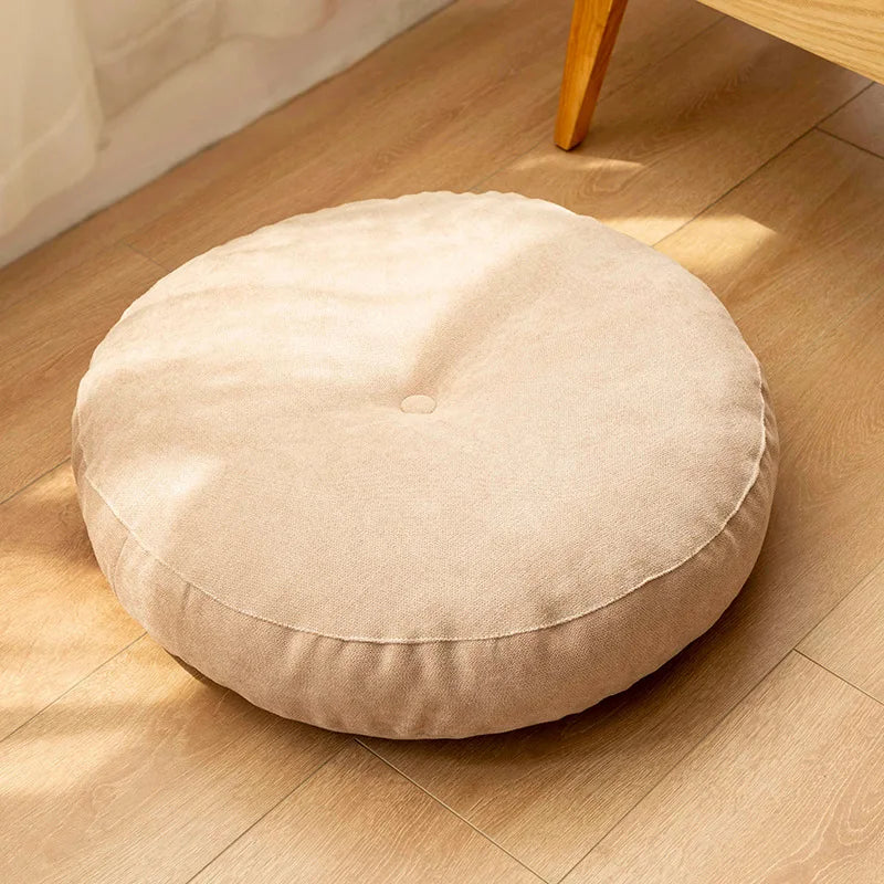 Floor Seat Pillow Solid Color Suitable for Meditation Yoga Round Seat Pads Mat Pouf Sofa Chair Bed Car Seat Pillows Cushions