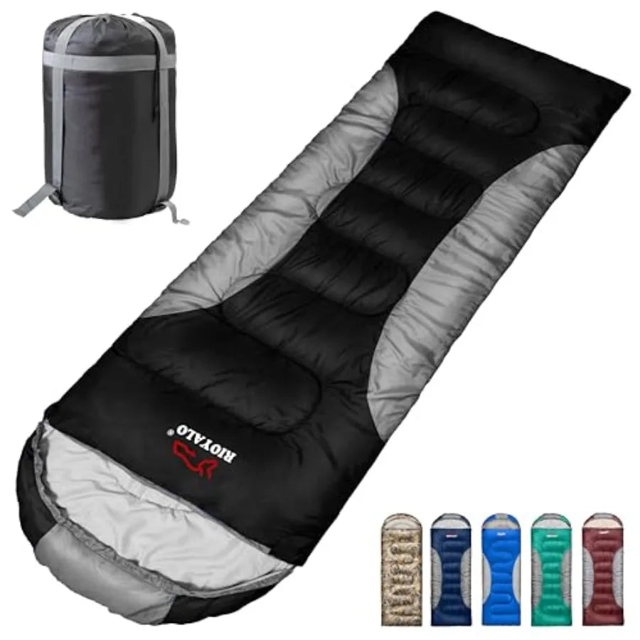 0 Degree Winter Sleeping Bags for Adults Camping 450GSM - Temp Range (5F 32F) Portable Waterproof Compression Sack- Camping Sle