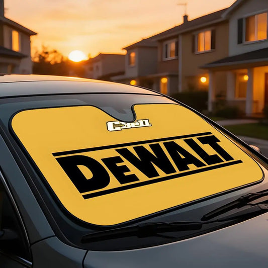 Sun Visor Universal Car Windshield Sun Shade Full Coverage Heat UV Block Interior Anti Aging Tool Box D-Dewalts Banner