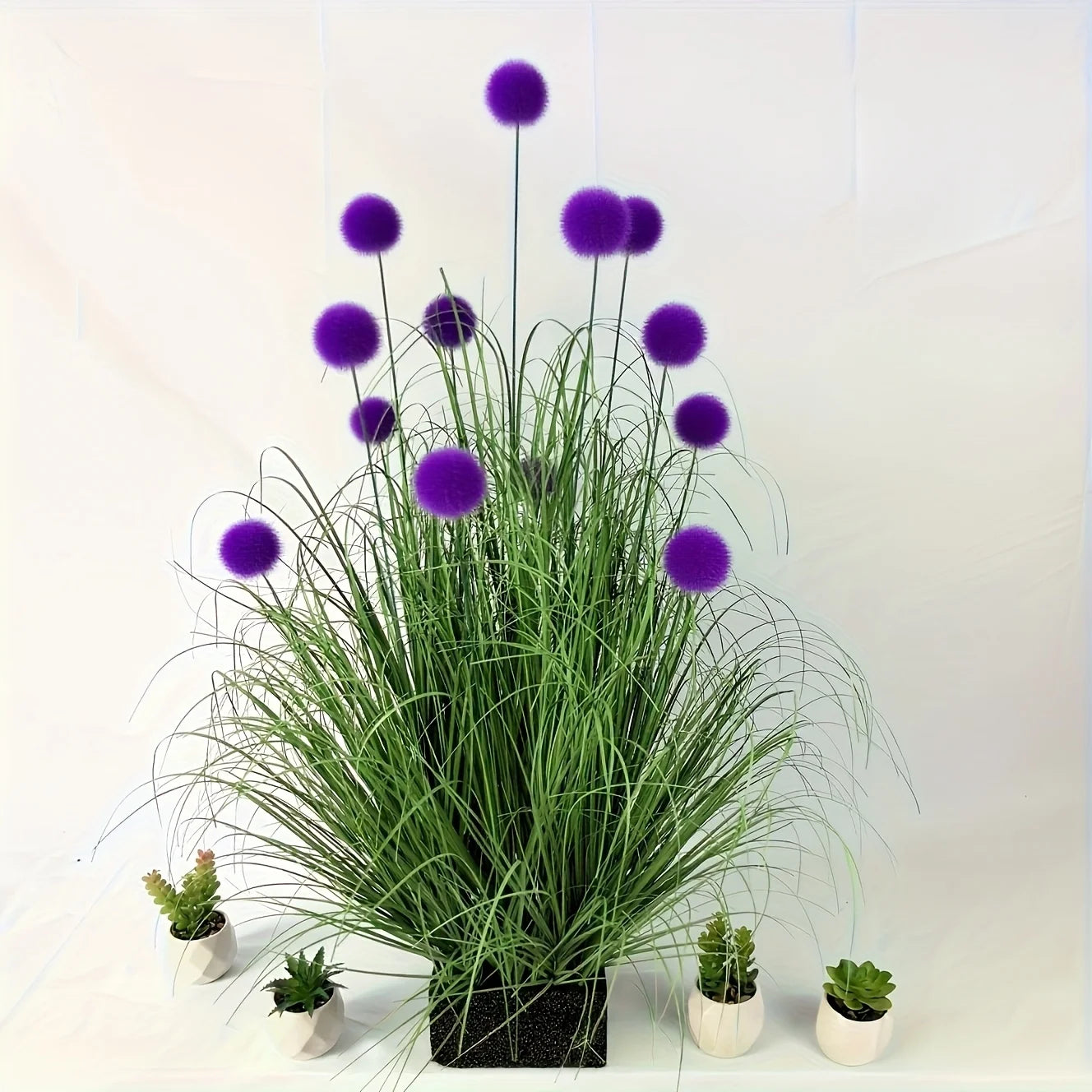 Artificial Bulbous Grass Plants for Home and Event Decor
