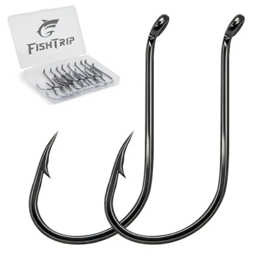 50/100/120/210 Pack Octopus Fishing Hooks - Offset Beak Circle Hooks for Fish Hooks Saltwater and Freshwater, Live Bait Fish Ho