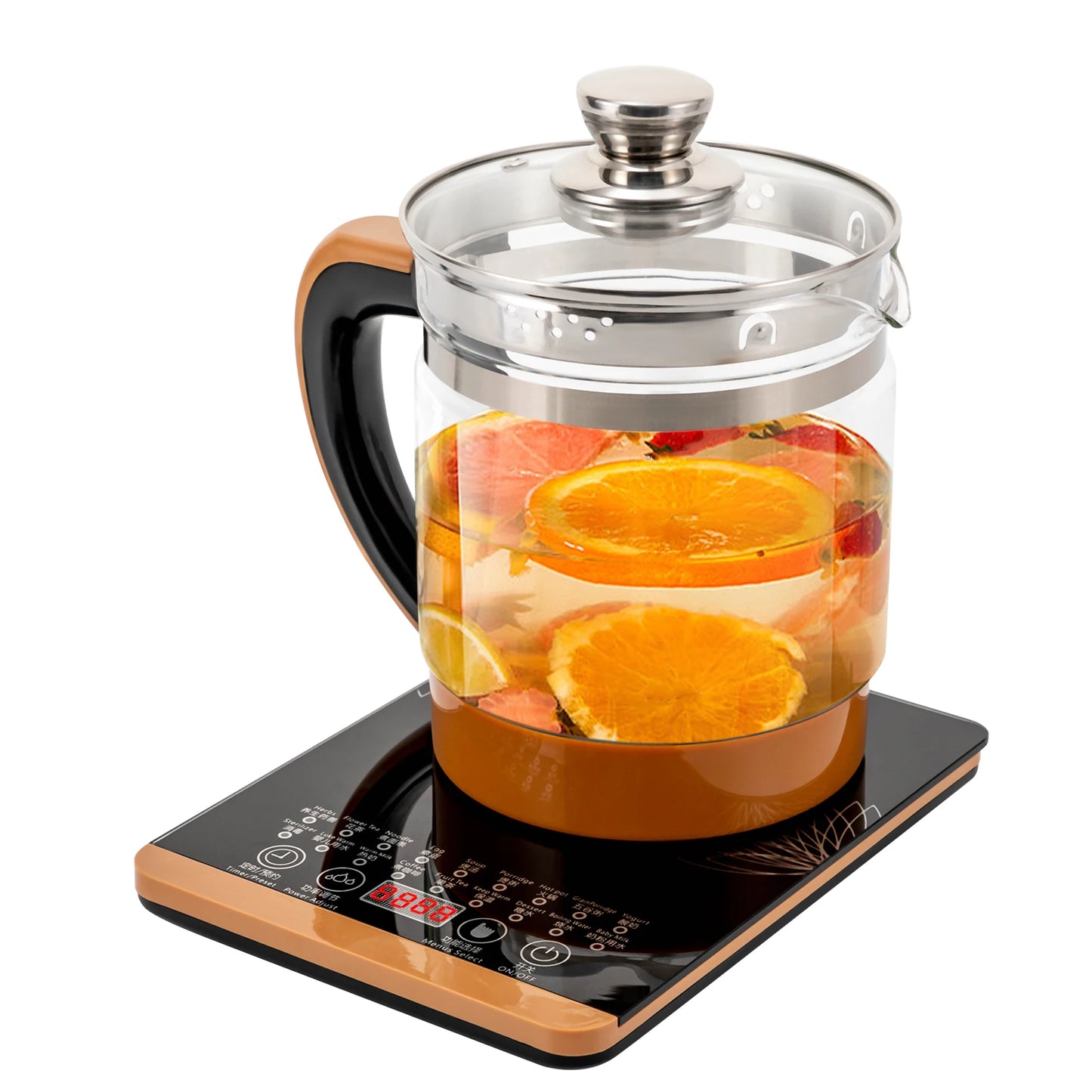 1.8L 800W Multifunction Electric Health Pot Glass Kettle
