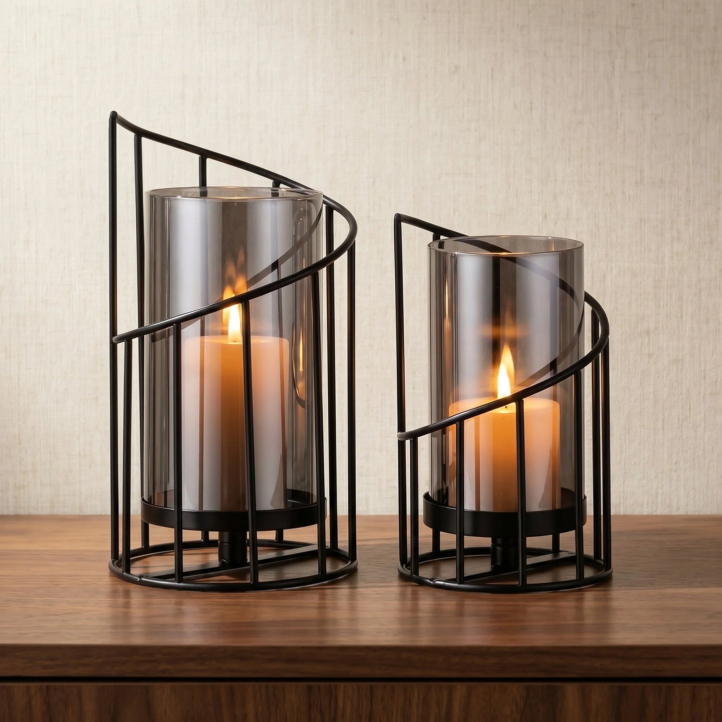 Stunning Spiral Glass Hurricane Candle Holder For Wedding Centerpieces