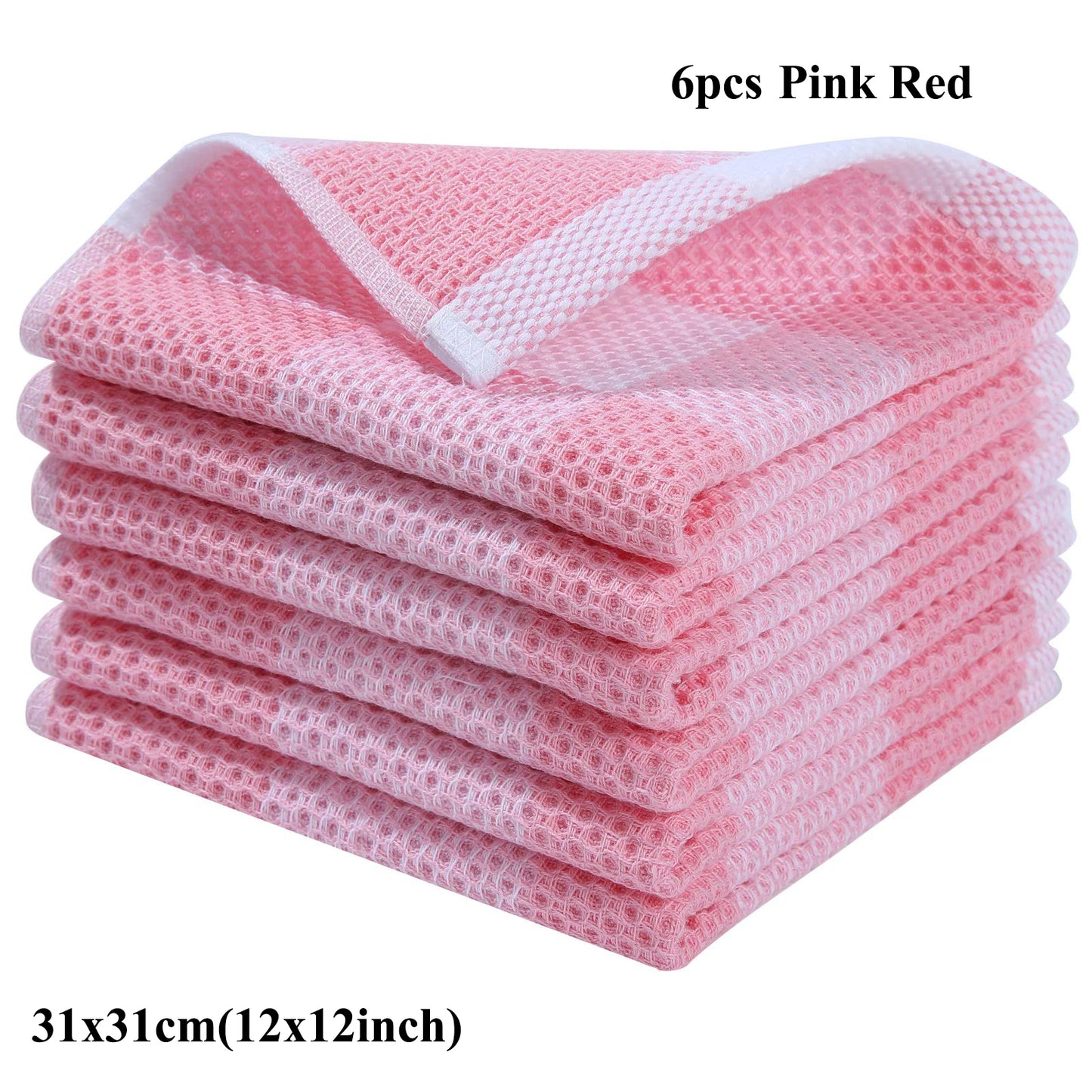 Olanly 100% Cotton Dishcloth For Kitchen Towel Home Ultra Soft Absorbent Dish Cloth Reusable Clean Tool Microfiber Kitchen Towel