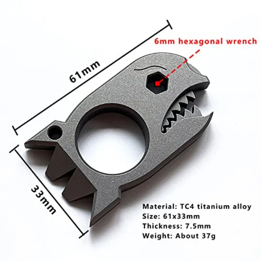 EDC Pry Bar with Bottle Opener Wrench Titanium Prybar Multi Tool Keychain Multitool Tool Pocket Crowbar for Outdoor Camping Hik