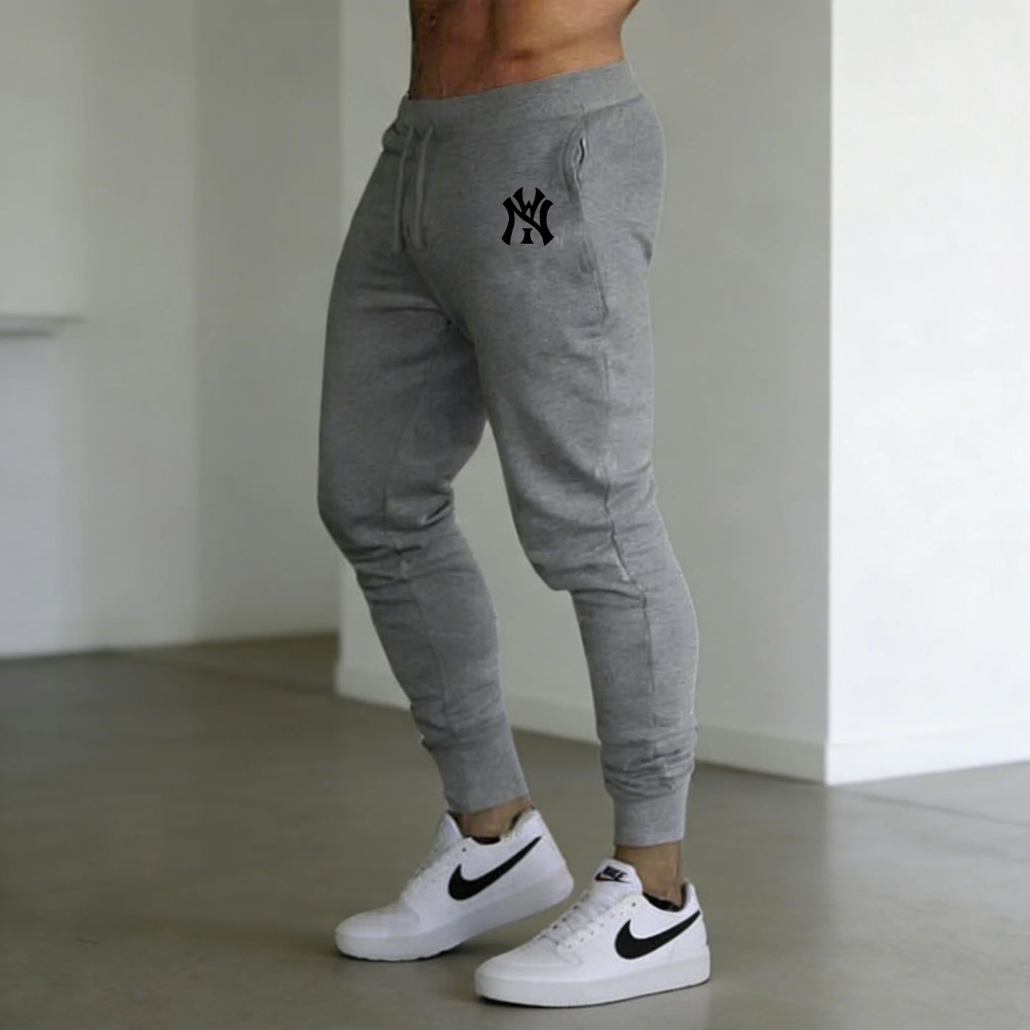 Men's New Ink Printing Training Pants Casual Sports Running Workout Jogging Gym Sweatpants Long Trousers