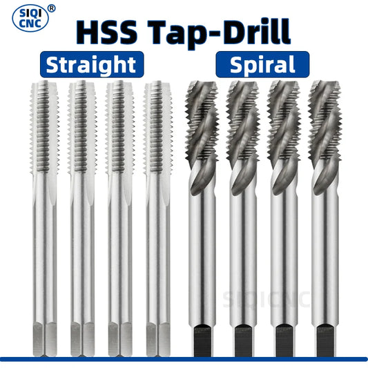 High Quality HSS Machine Plug Tap Metric Screw Tap Drill Thread Tool Spiral Point Straight Fluted M3 M4 M5 M6 M7 M8 M10 M12 M14