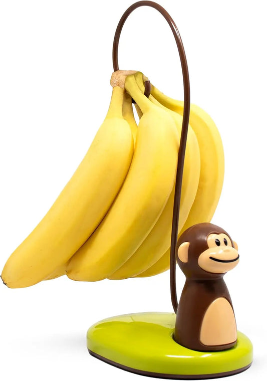 Monkey Banana Tree Holder - Countertop Fruit Hanger with Secure Hook