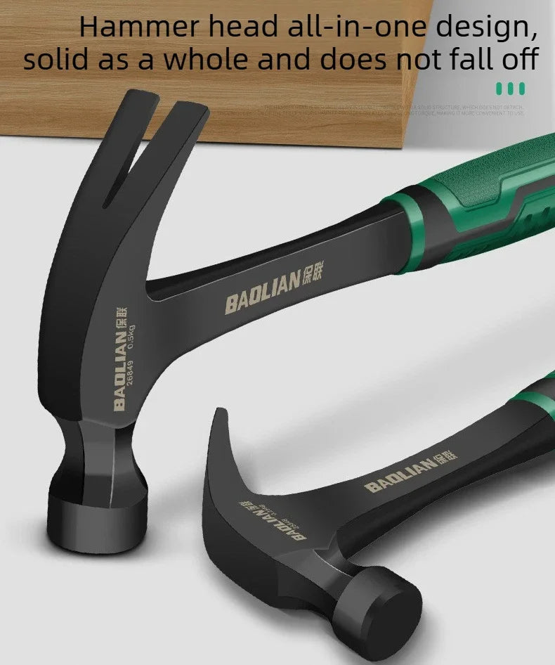 Multifunctional Claw Hammer Ramshorn Nail Hammer Engineering Handle Lightweight Portable Carpentry Window Breaking Hand Tools