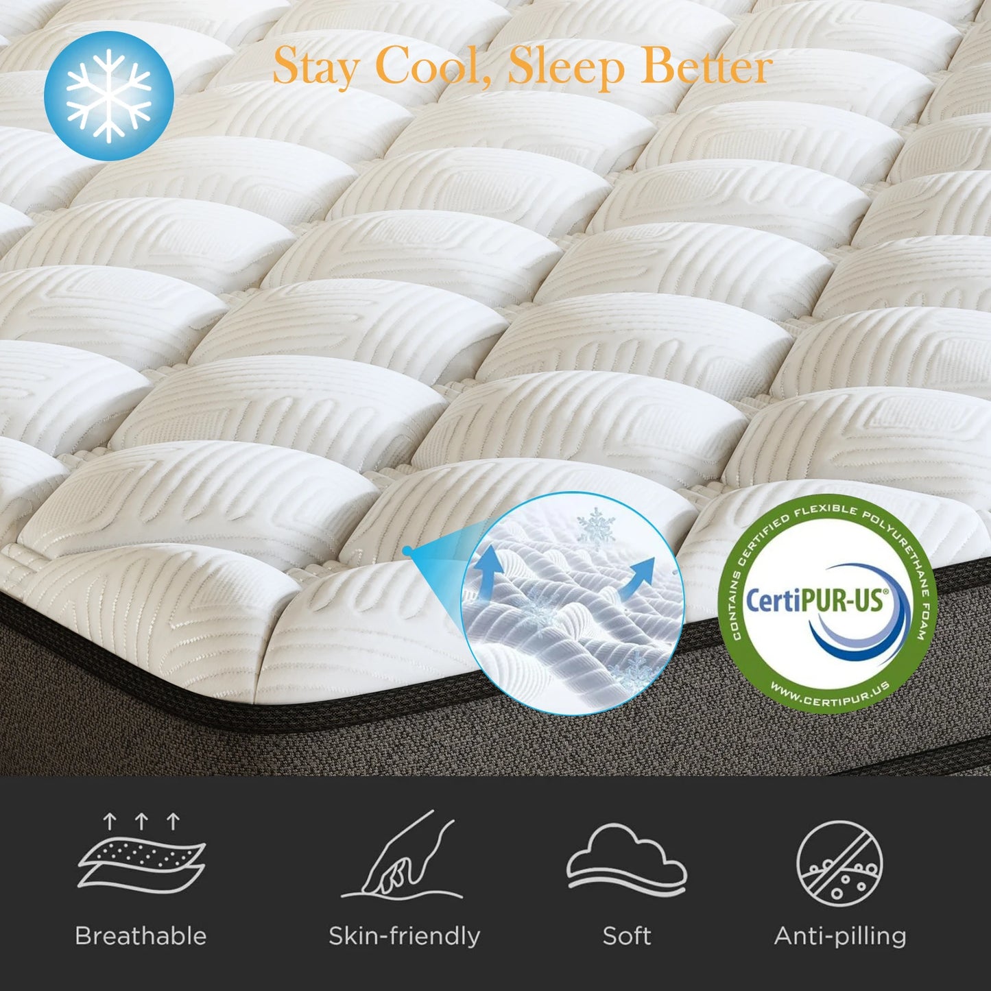 Full-Size Hybrid Mattress 12/14-Inch Medium Firm Gel Memory Foam with Pocketed Springs Boxed - Comfortable Mattress