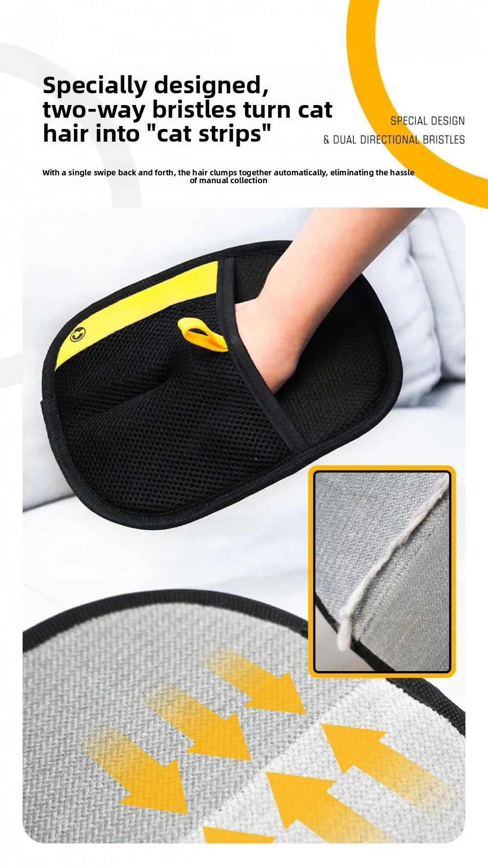 Comprehensive Pet Hair Removal Kit With Sticky Roller Gloves