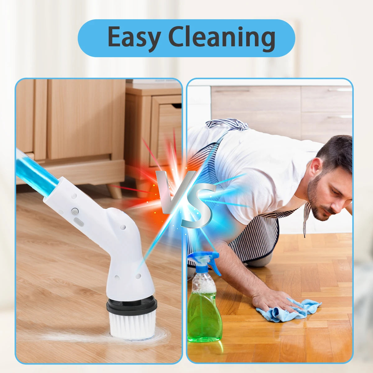 Cordless Spin Scrubber Rechargeable Multi Surface Cleaner Bathroom