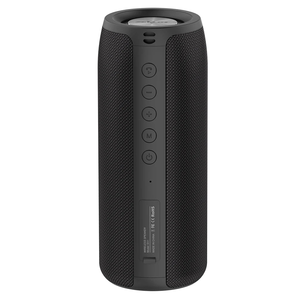 Zealot-S51 Protable Bluetooth Speaker Enhanced Bass Portable Speaker with 12H Playtime,  IPX5 Waterproof for Camping