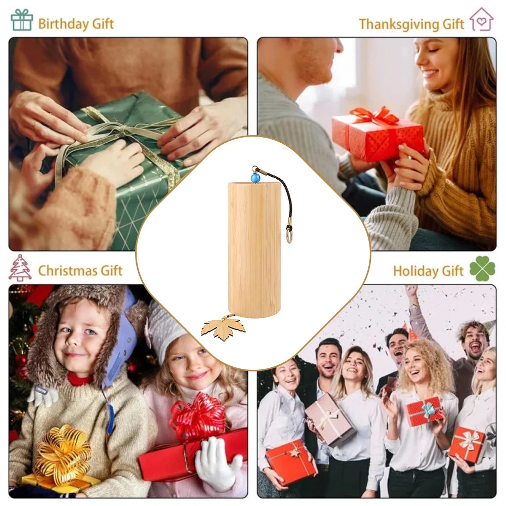 Elegant bamboo wind chimes, with musical notes and chord bells, Japanese-style bells, deep tones