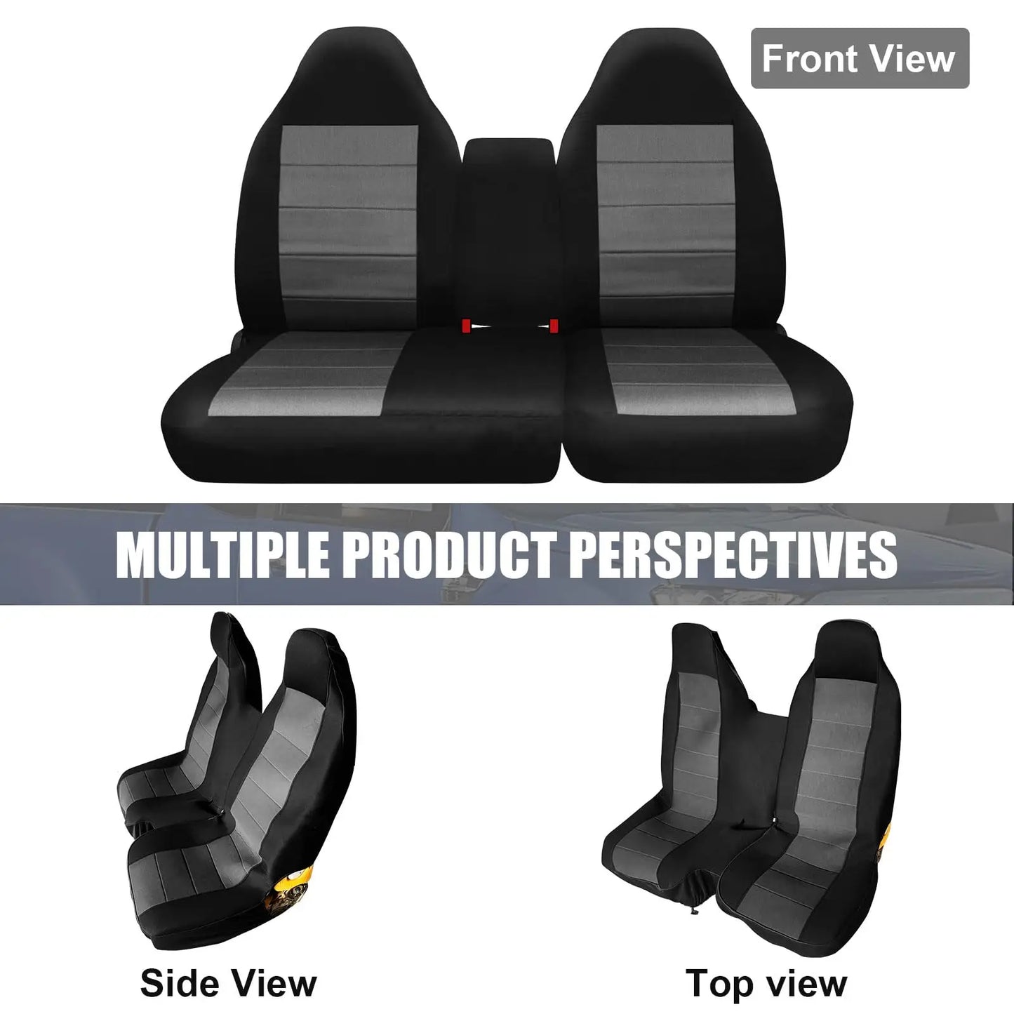 Breathable Air Mesh Seat Covers for Ford F-150 1997-2000, 40/60 Split Bench Opening Console, Soft Foam Lining Composite Fabric