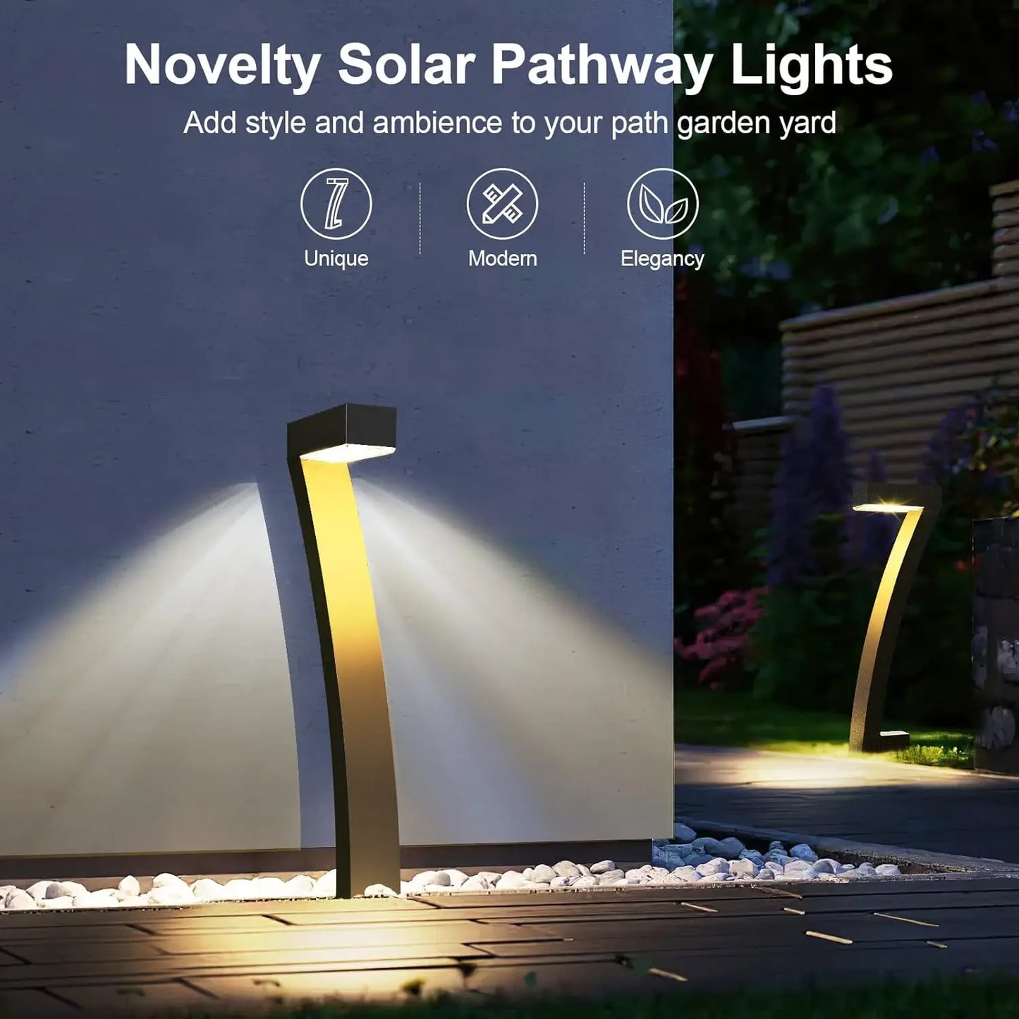 6/12 Pack Bright Solar Outdoor Lights Pathway for Yard