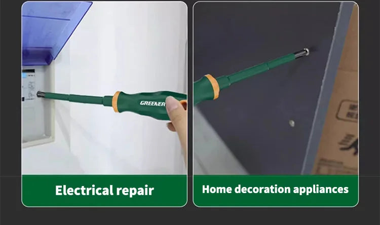 GREENERY Insulated Electrician Screwdriver Current-Isolate Phillips Flat Driver Magnetic Slotted Cross Screwdrivers for Repair