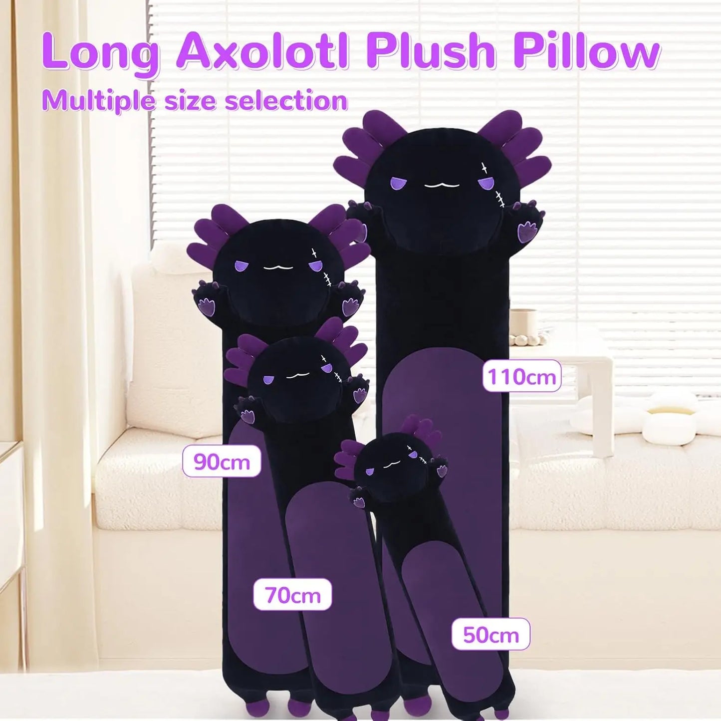 Purple Plush Axolotl Toy Stuffed Animal Axolotl Toy Pillow Body Pillow Gift for Kids and Girls
