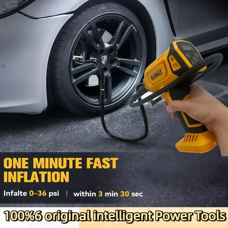 Dewalt Cordless Electric Air Pump Compressor Automatic with Digital Pressure Gauge for Car Tire Inflator  Rechargeable Handheld