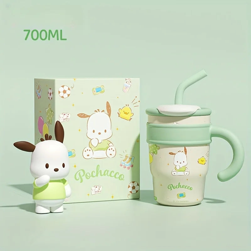 1Pc Hellokitty Thermos Cup, High-Looking Water Cup, 700ml 1200ml, Valentine's Day Gift, Car Cup, Portable Coffee Cup, Large Capacity