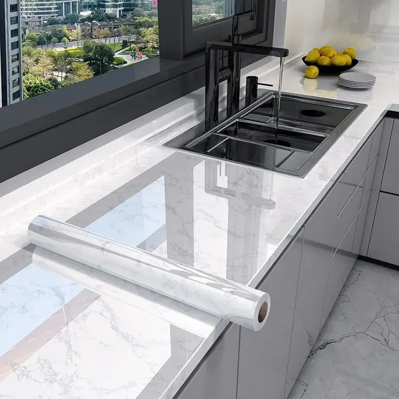 Marble Self-Adhesive Wallpaper for Kitchen and Home Decor