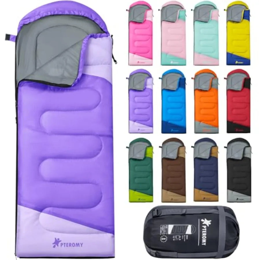 Sleeping Bags for Adults Lightweight and Machine Washable Water Resistant Backpacking Camping Sleeping Bag for Warm Cold Weathe