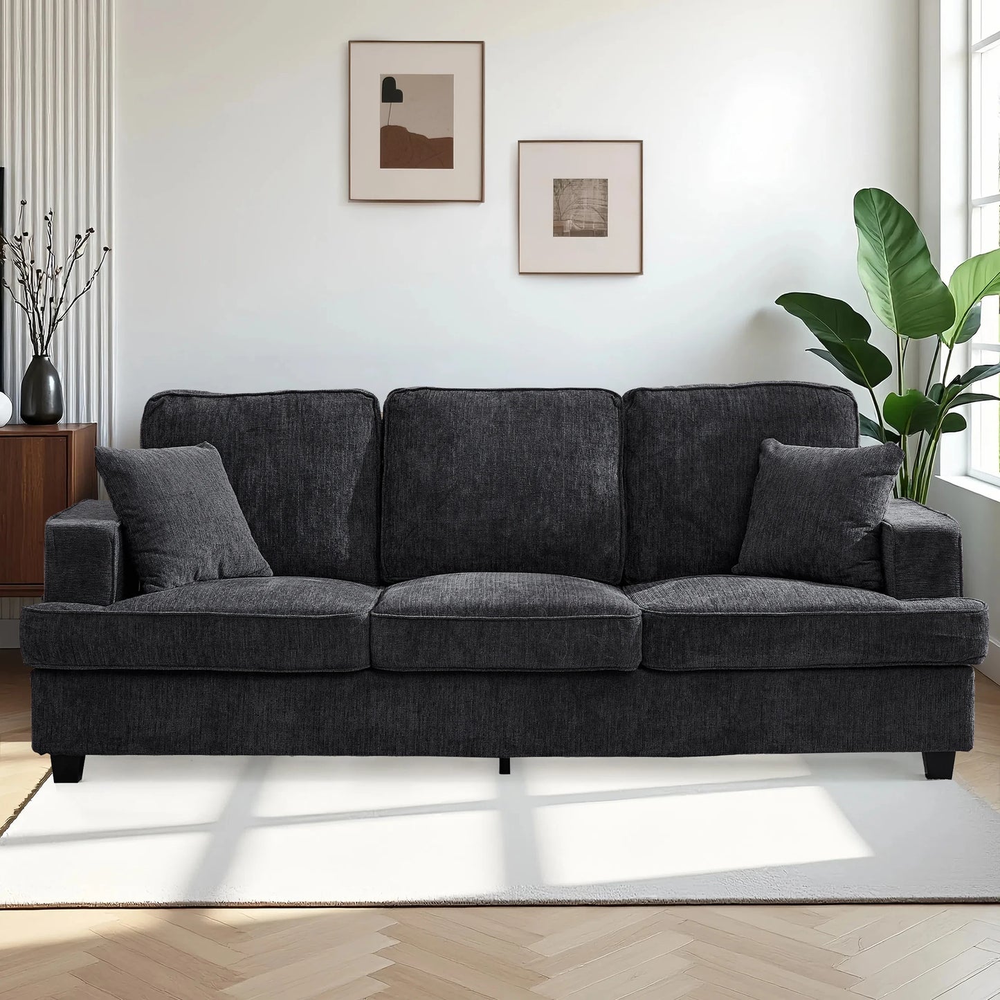 Premium Cloud Chenille Sofa For Elegant Living Room Style