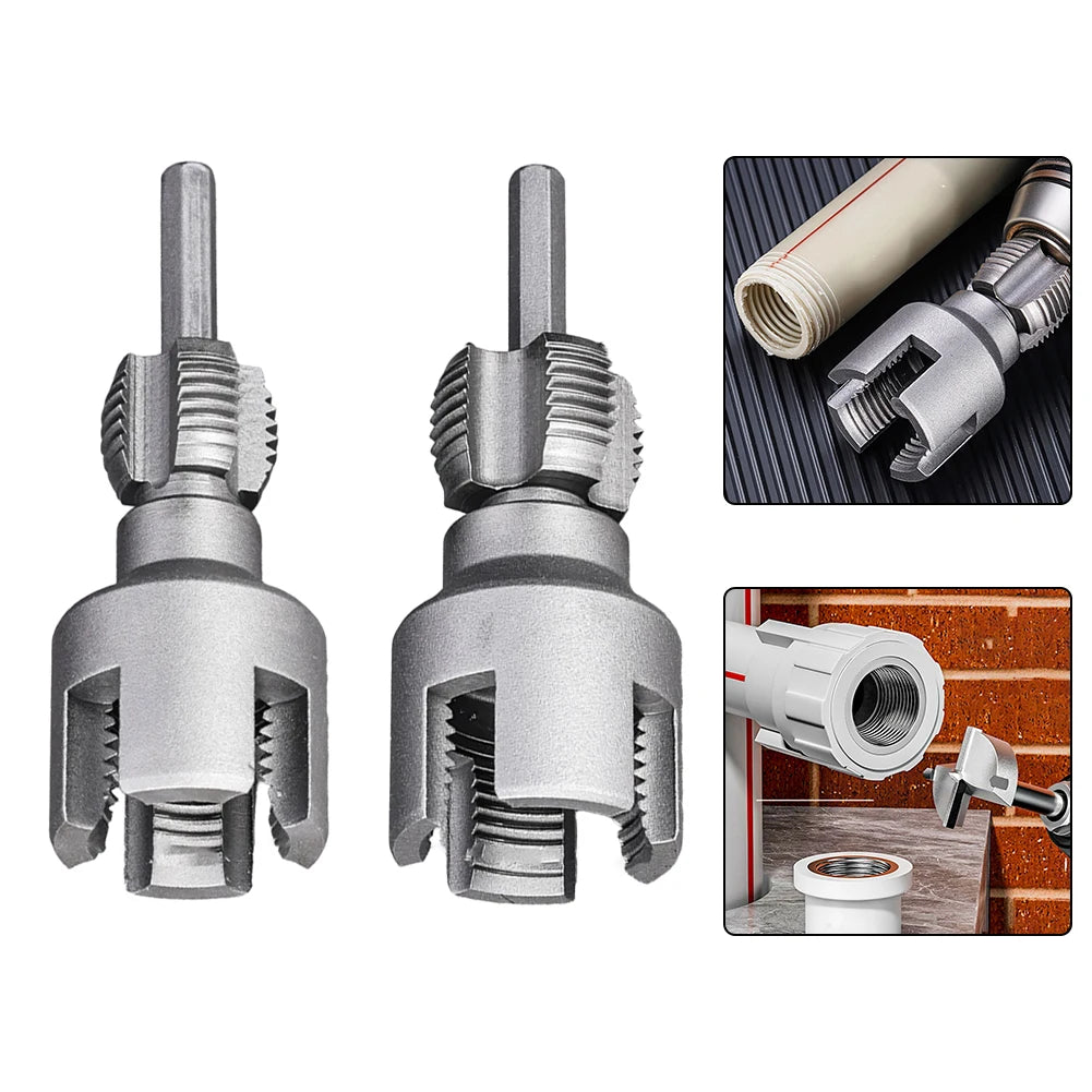 3pcs/set Ppr/pvc Water Pipe Threader Tapping Tool Internal Thread External Thread Integrated Die Water Pipe Opener