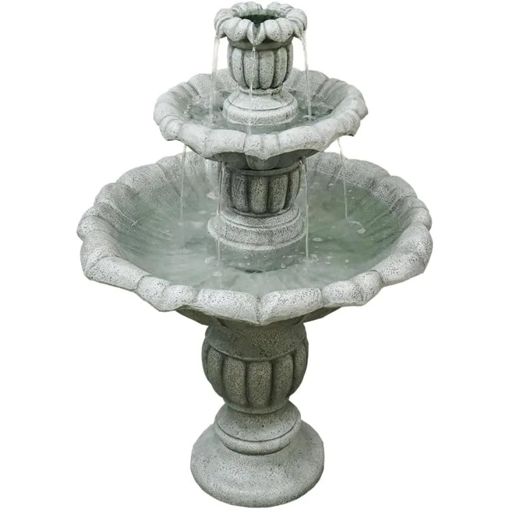 Birdbath Garden Waterfall Fountain for Outdoor Serenity