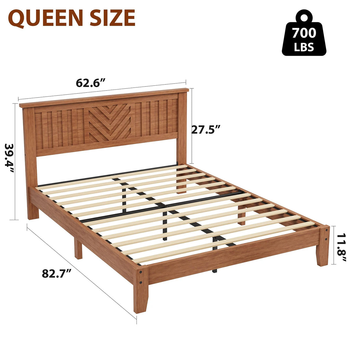 Modern Wooden Platform Bed Frame Featuring Curved Headboard Storage