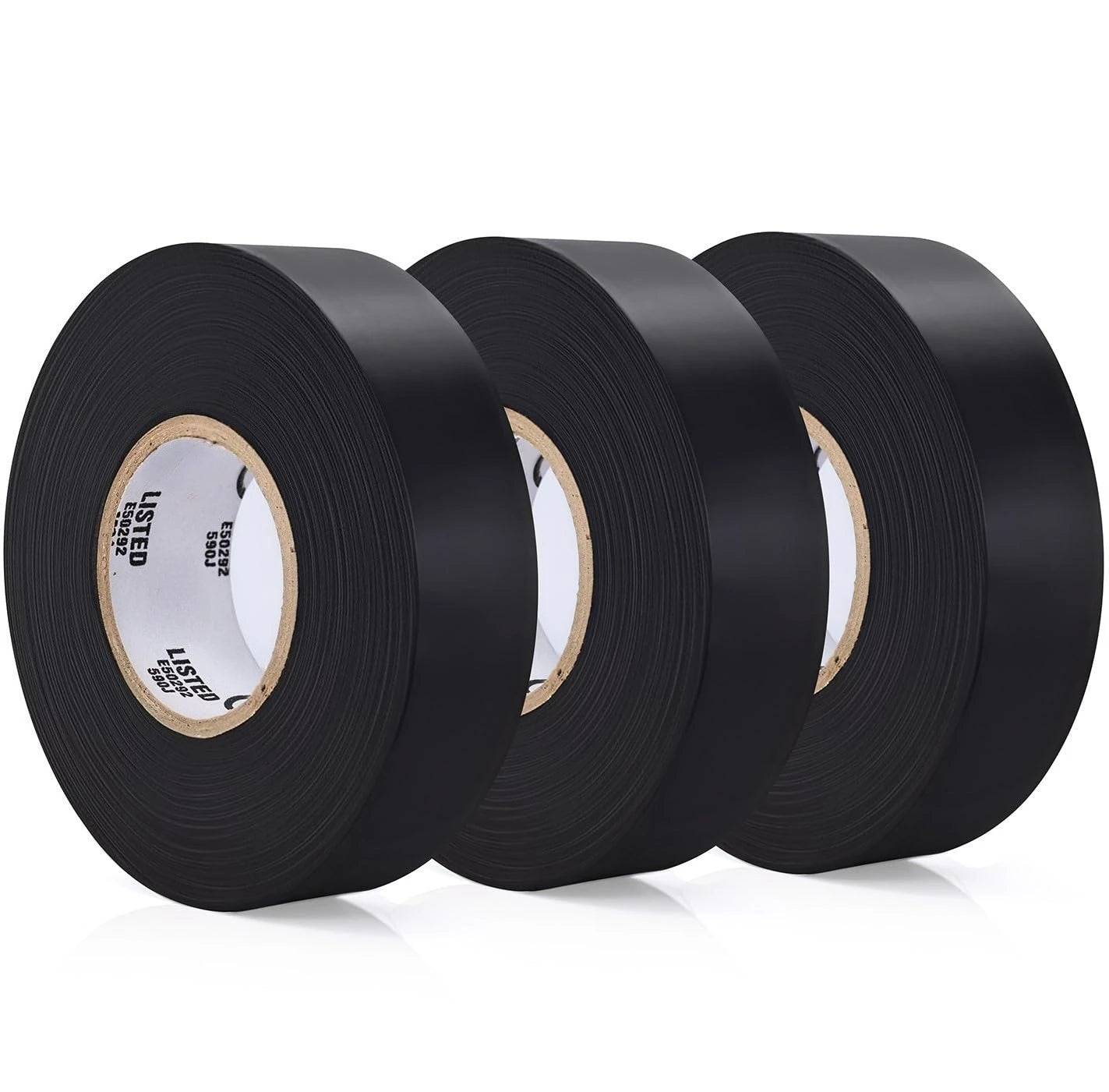 Black Electrical Tape PVC Adhesive Waterproof Tape- Professional Grade - 3/4 inch x 15ft - Vinyl Electrical Insulating Tape